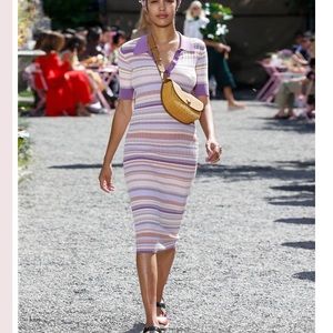 Kate Spade multi-stripe polo knit dress size XS